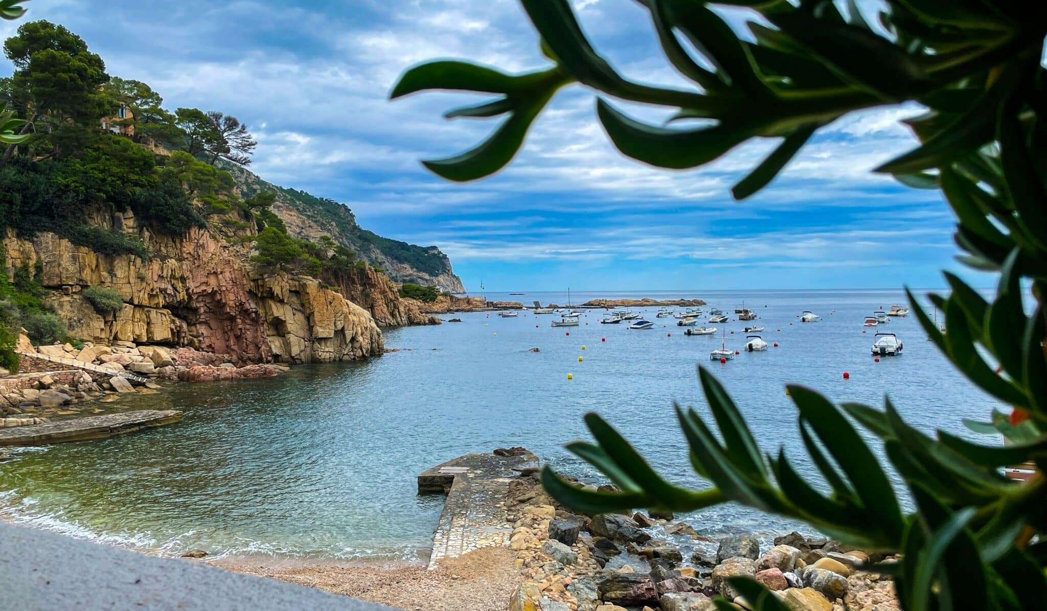 Crique turquoise de la Costa Brava accessible aux chiens