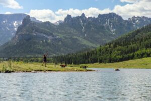 Paysage de montagne a Allos ou les chiens sont acceptes